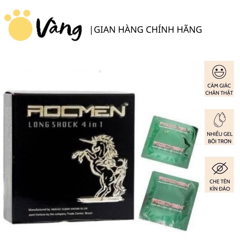 Combo Bao Cao Su Gân Gai Kéo Dài Thời Gian QH Rocmen Cá Ngựa Đen Tổng 15 Bao