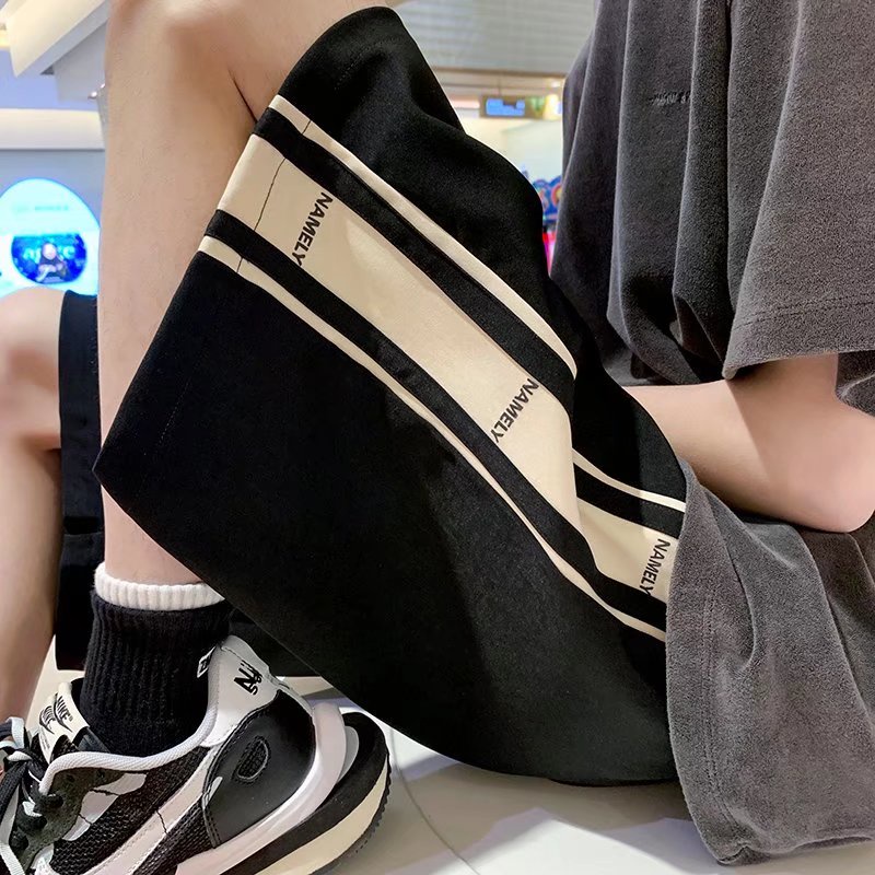 Quần Short Thể Thao Ống Rộng Họa Tiết Kẻ Sọc Thời Trang Mùa Hè Dành Cho Nam Sọc phong cách Hàn Quốc quần thun nam ngắn unisex quần đùi nữ