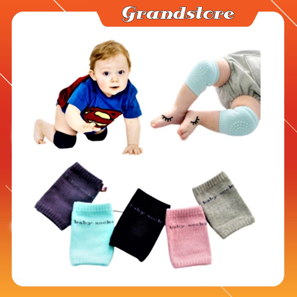 BỘ 2 BĂNG ĐỆM MINI BẢO VỆ ĐẦU GỐI AN TOÀN, CHỐNG TRƯỢT CHO BÉ KHI BÒ CHẤT LIỆU CO GIÃN, MỀM MẠI