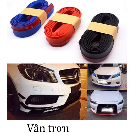 Cuộn cao su SAMURAI dầy vân trơn và carbon trang trí bảo vệ ba đờ sốc trước và sau siêu chắc