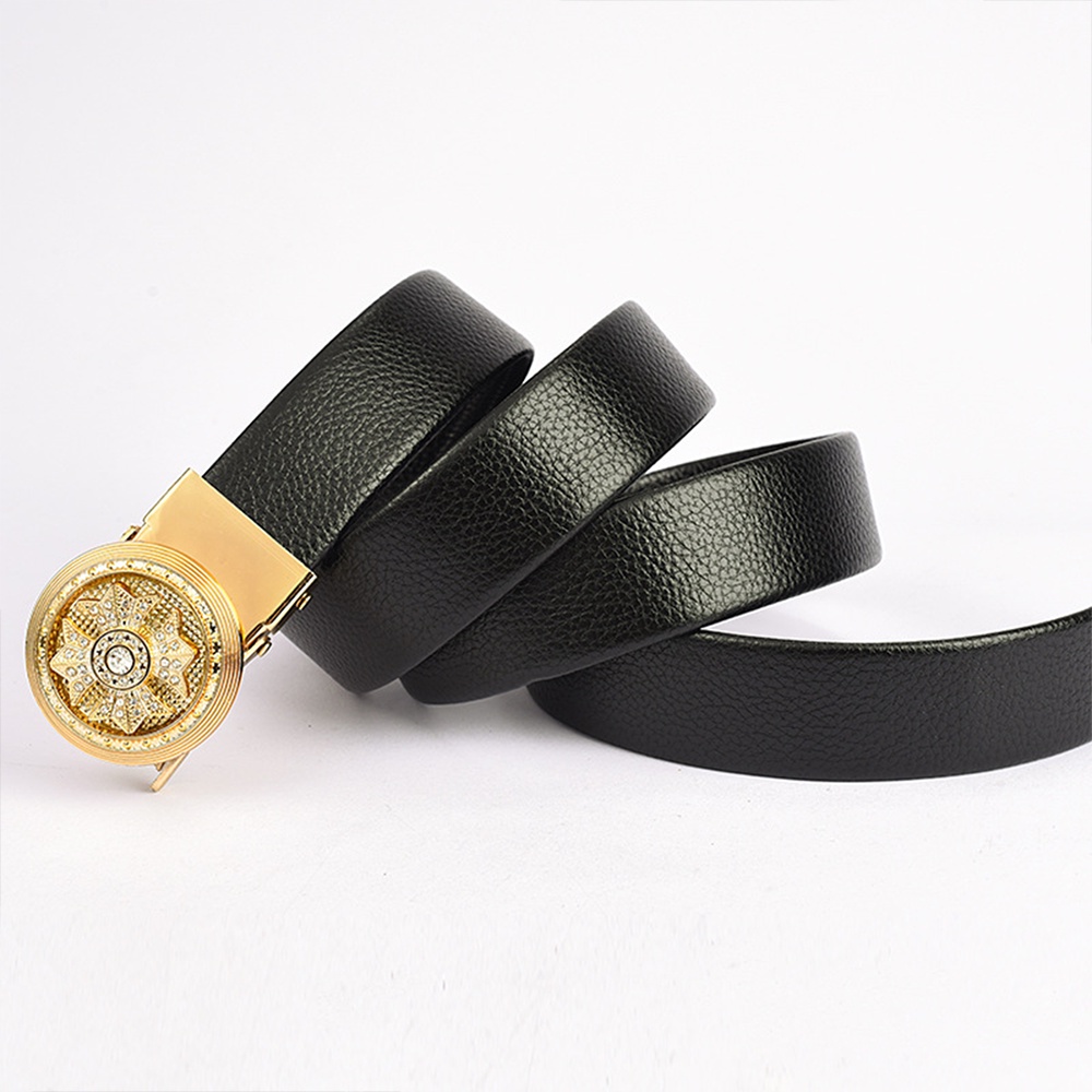 Thắt lưng mặt xoay nam, Thắt lưng nam cao cấp thời trang dây nịt da khóa tự động
