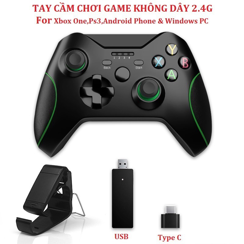 PS3,PS4 Tay cầm chơi game không dây 2.4G cho Xbox One / PS3 /PS4/ Smart Phone / PC / Android phone / Windows PC 7/8/10