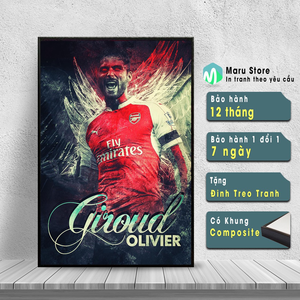 Tranh Treo Tường Oliver Giroud, Có Khung Composite