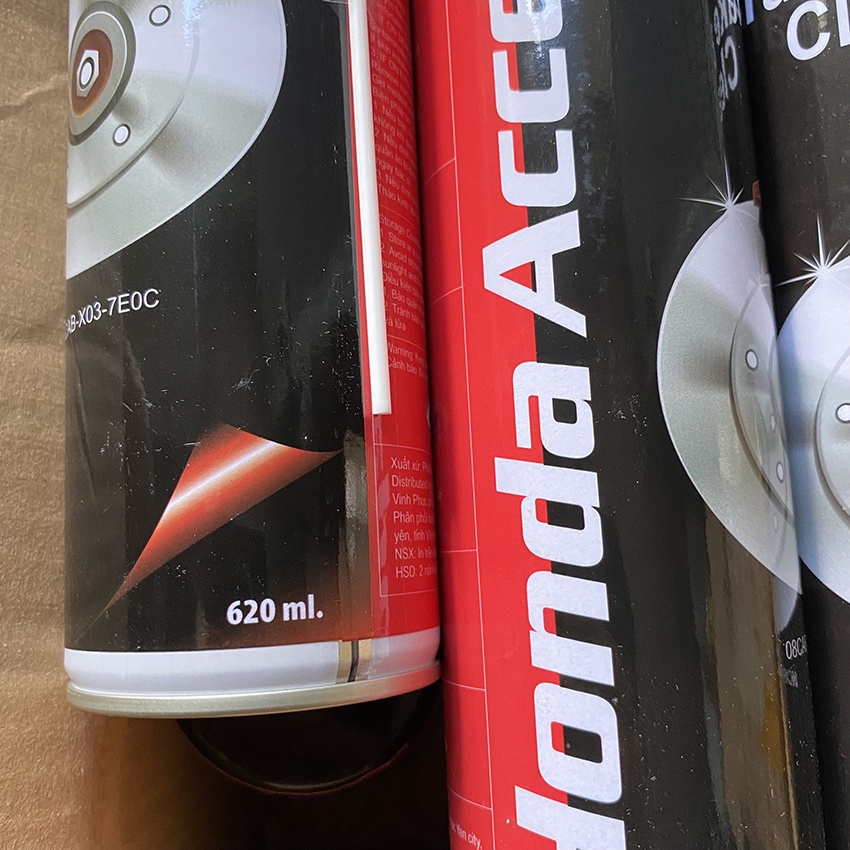 Chai vệ sinh đĩa phanh, má phanh, vệ sinh thắng ô tô, xe máy Honda chính hãng 620ml: tẩy rửa dầu nhớt bề mặt kim loại