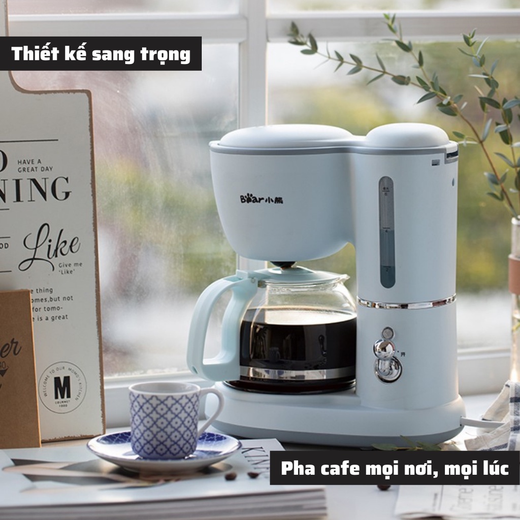 Máy pha cà phê mini BEAR KFJ-A06K1 chính hãng pha Espresso cafe nguyên chất máy pha cafe tặng kèm 100gr bột café Arabica