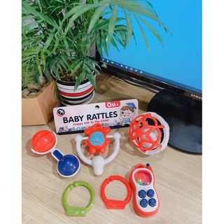 Bộ xúc xắc, gặm nướu, tập cầm nằm 6  Chi Tiết Baby Rattles cho bé
