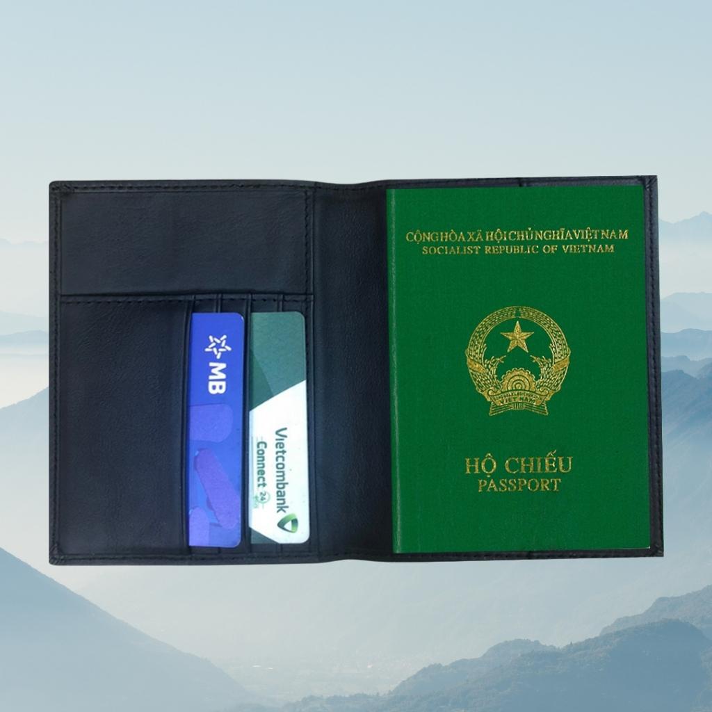 [SKM] Ví đựng hộ chiếu Passport giấy tờ xe, thẻ thời trang chất liệu da bò cao cấp 40596