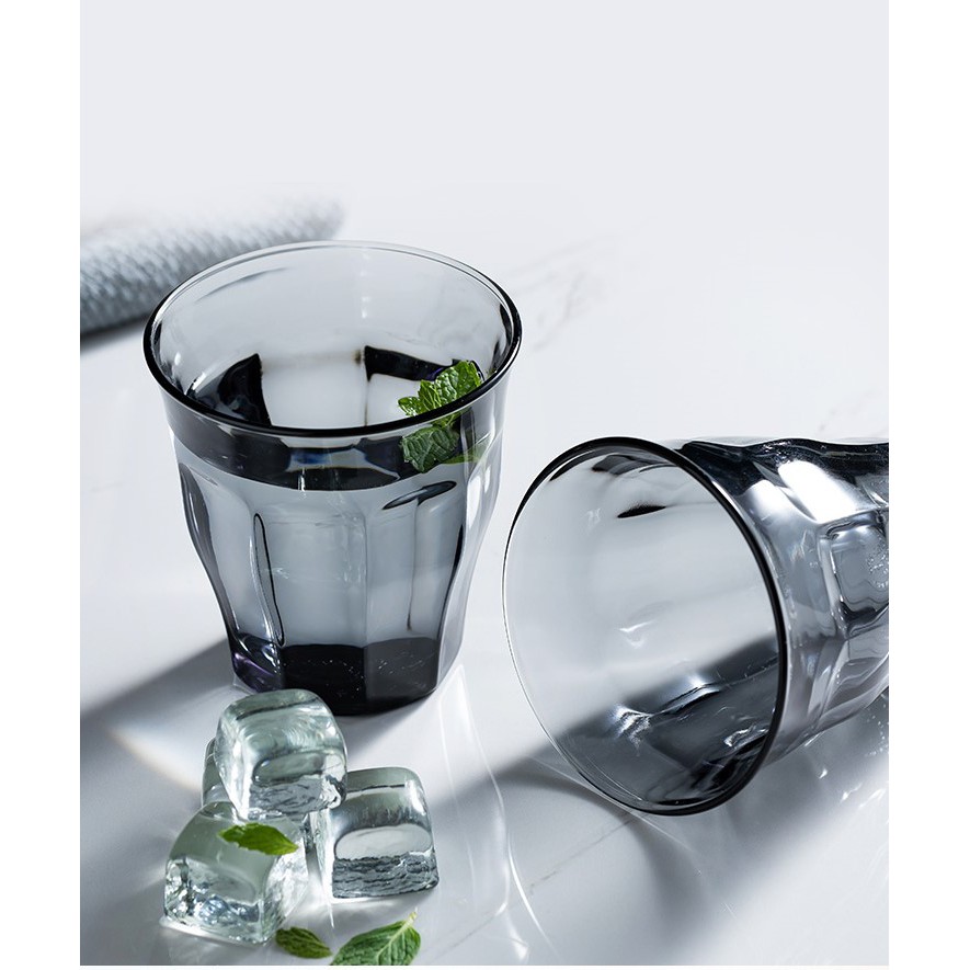 Bộ 6 ly D1027H Duralex - Picardie Xám Grey 250ml Thủy tinh cường lực cao cấp Pháp