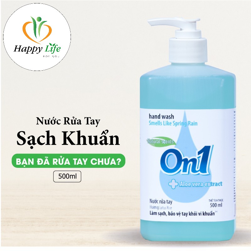 Nước rửa tay tạo bọt, xà phòng rửa tay, gel rửa tay On1 500ml, làm sạch diệt khuẩn - Happy Life 4U