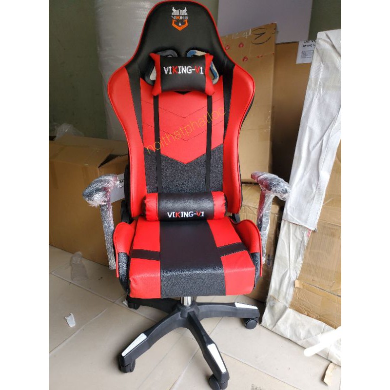 Ghế gaming, chơi game cao cấp V1 da Pu dày dặn, nệm dày êm ái. | BigBuy360 - bigbuy360.vn