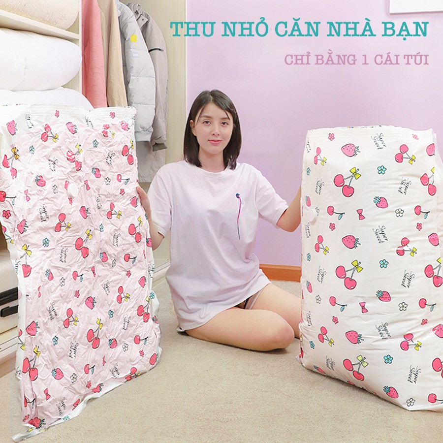 Túi Hút Chân Không Dày Gấp Đôi Bảo Quản Quần Áo, Túi Chân Không Cho Chăn Ga Chống Nấm Mốc Cao Cấp M002