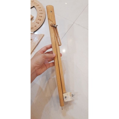 Compa gỗ sồi dùng dc cả phấn và bút lông