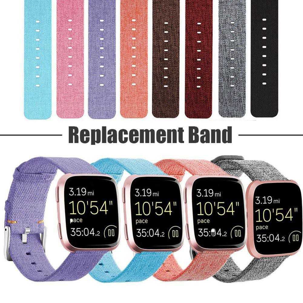 [Mã ELORDER5 giảm 10K đơn 20K] Dây thay thế Nylon Denim Canvas dành cho Fitbit Versa