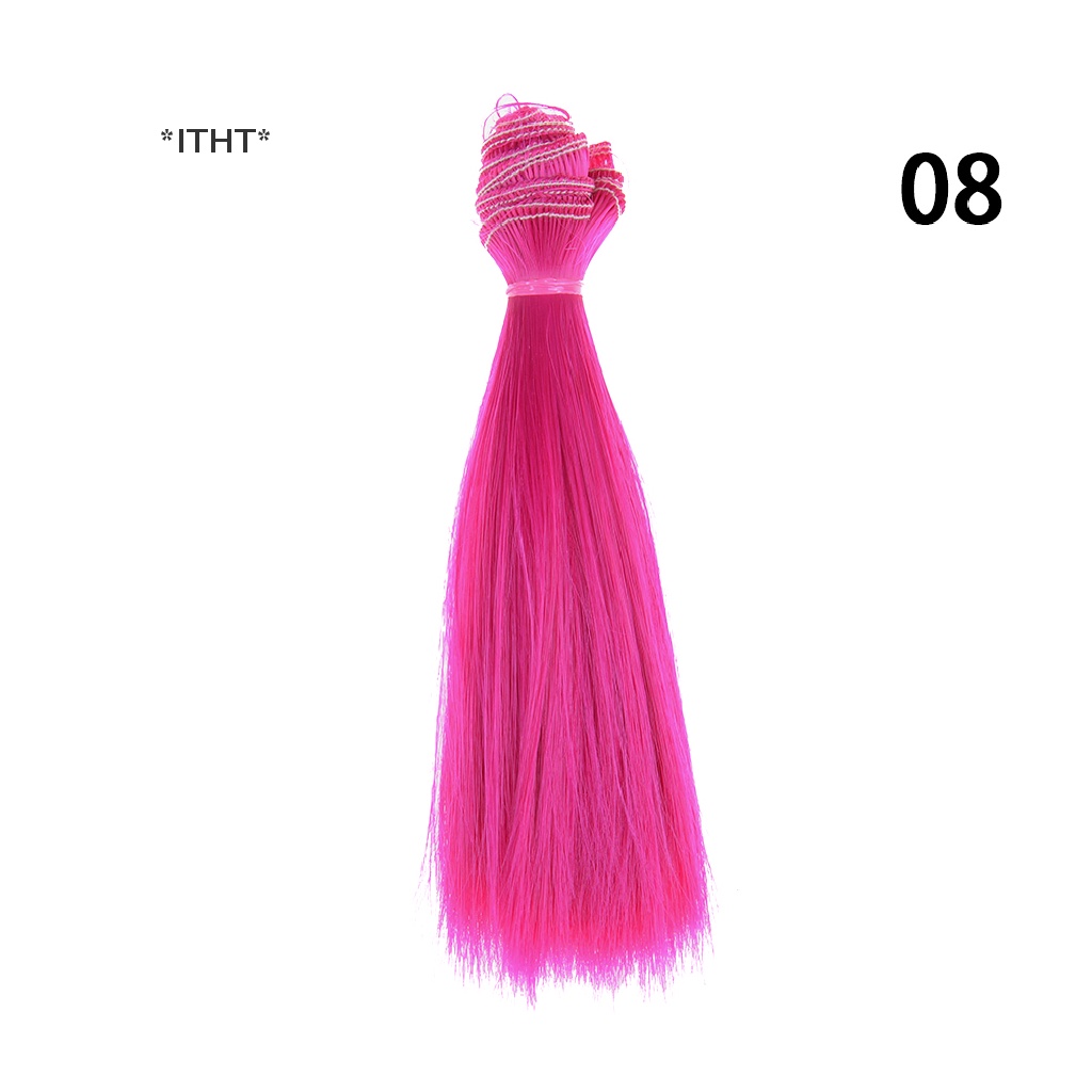 Bộ tóc giả dài 15cm dày dặn nhiều màu sắc dành cho búp bê 1 / 3 / 1 / 4 1 / 6 bjd