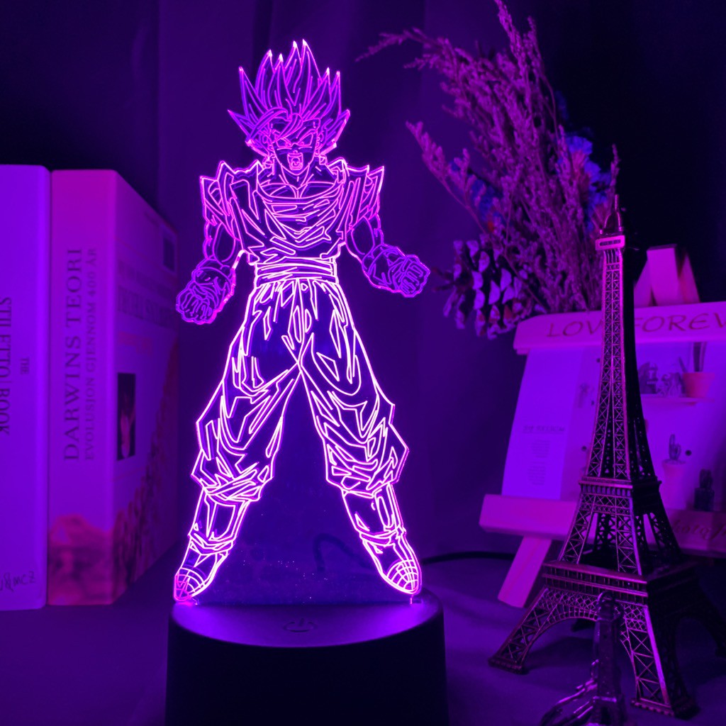 Đèn ngủ 3D Anime Mẫu Dragon Ball Goku Super Saiyan Trang Trí Phòng - Quà tặng