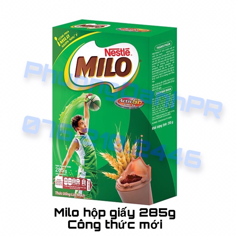 Sữa bột Milo hộp giấy hộp 285g