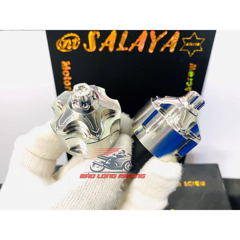 Gù tay lái Inox 304 đầu Bông tặng kèm Ốc Salaya gắn xe máy