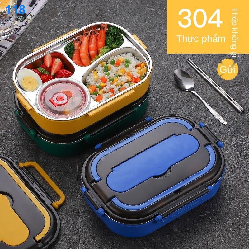 2021 ♣✘Hộp cơm trưa có thể cho vào lò vi sóng, trẻ em trai và gái túi đựng bộ đồ ăn, học sinh lớn xách tay, trung cơ sở,