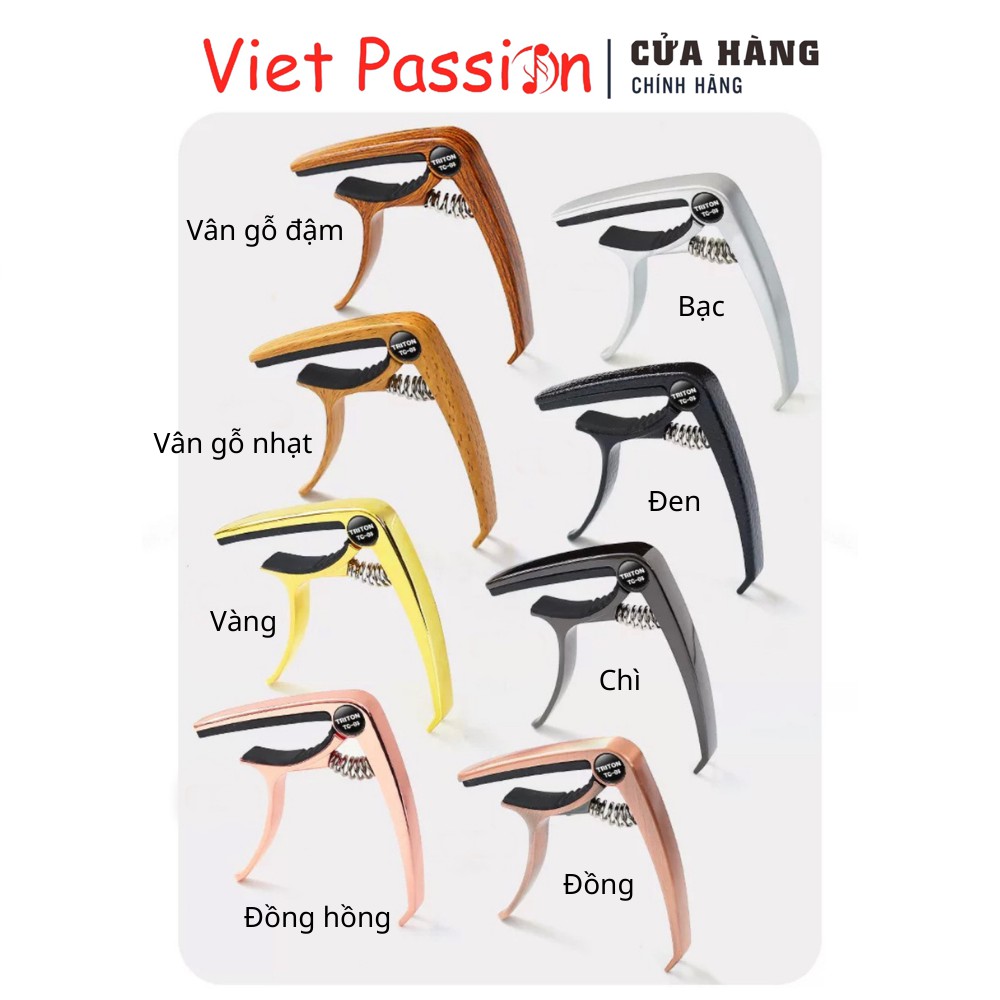 Capo guitar kèm cậy nhổ chốt đàn cao cấp dành cho đàn ghi ta acoustic sử dụng dây sắt vietpassion
