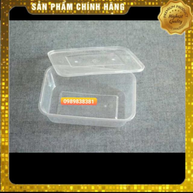 Set 10 Hộp nhựa dùng 1 lần chữ nhật 650ml