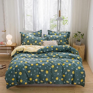 Bộ chăn ga gối poly nhập khẩu,đủ kích thước,mẫu quả chanh
