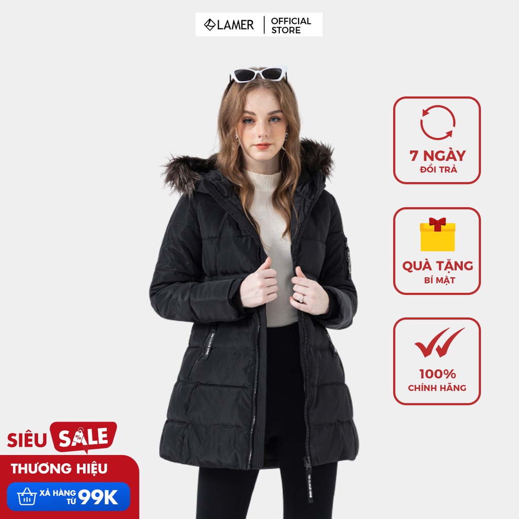 Áo khoác lông vũ, mũ lông LAMER N65P20T028 (Nhiều màu)