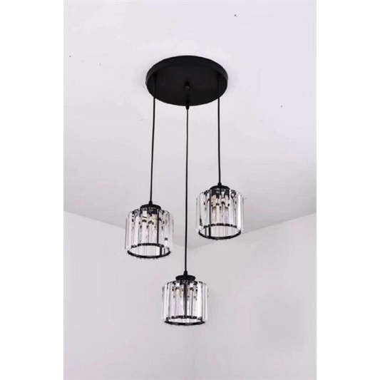 Đèn Thả Trần Chao Pha Lê 3 Bóng