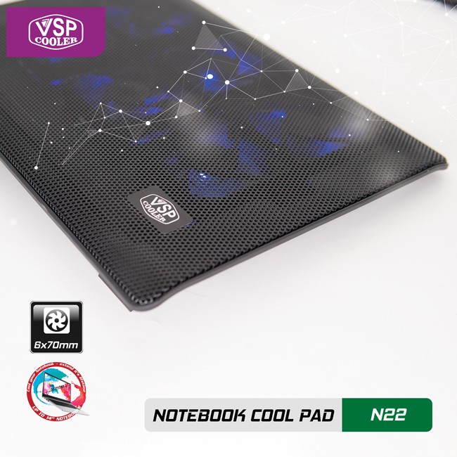 Đế Tản Nhiệt VSP Cooler N22 (6*Fan 7cm )