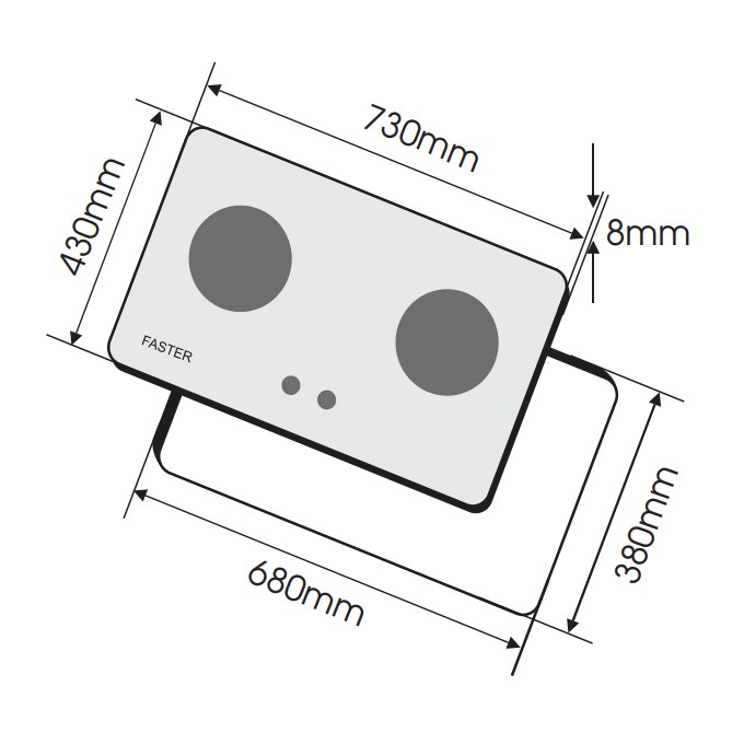 Bếp gas âm FASTER FS 276S (FS 272S)