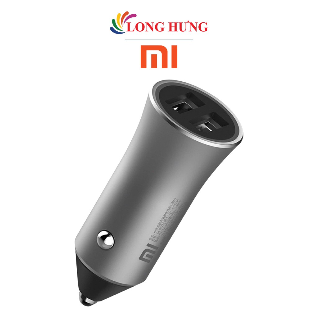 Cốc sạc xe hơi Xiaomi Mi Car Changer Pro 2USB GDS4104GL CC05ZM - Hàng chính hãng