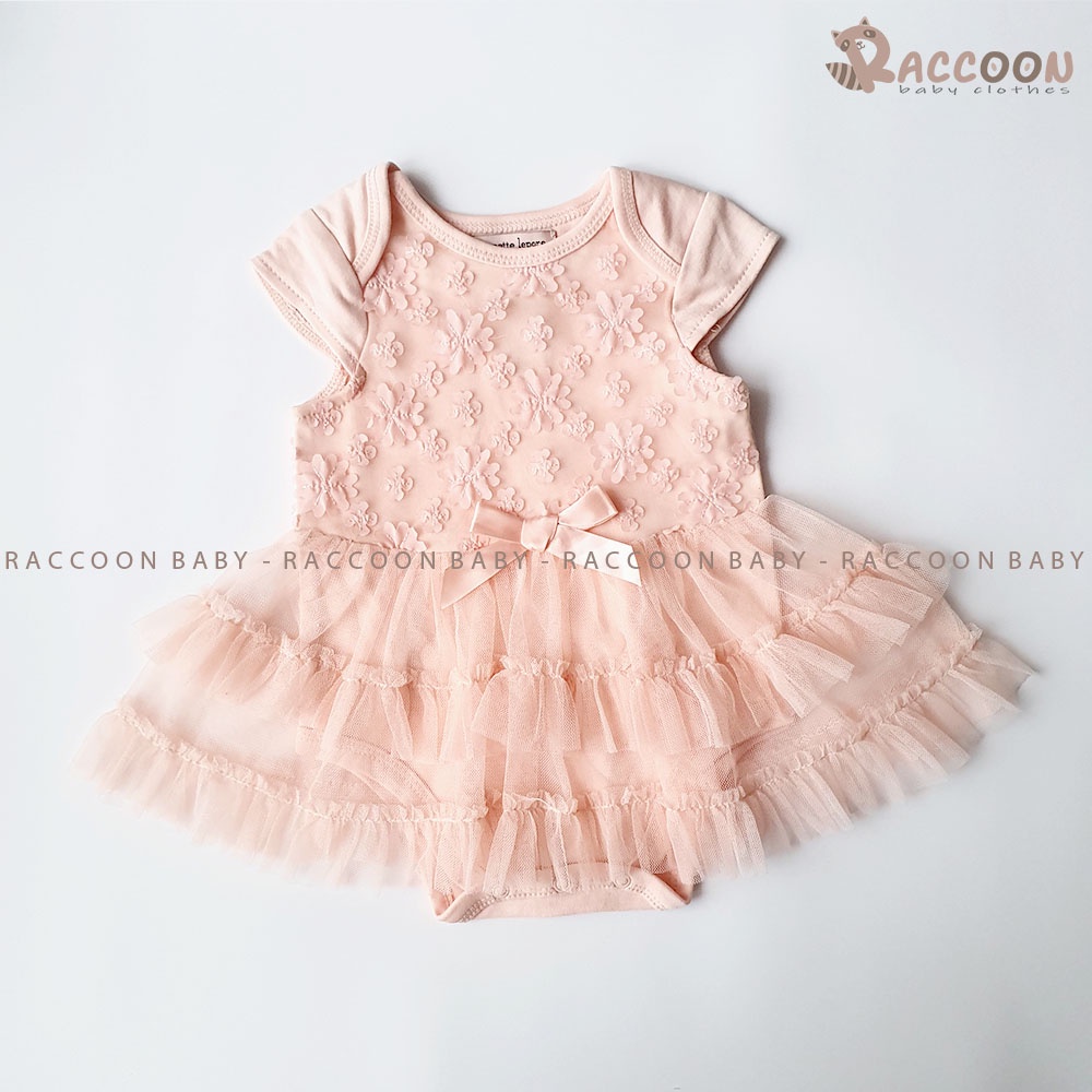 Váy liền thân tay ngắn xuất Pháp body dress điệu đà bé gái Nanette Lepore (3-9m)