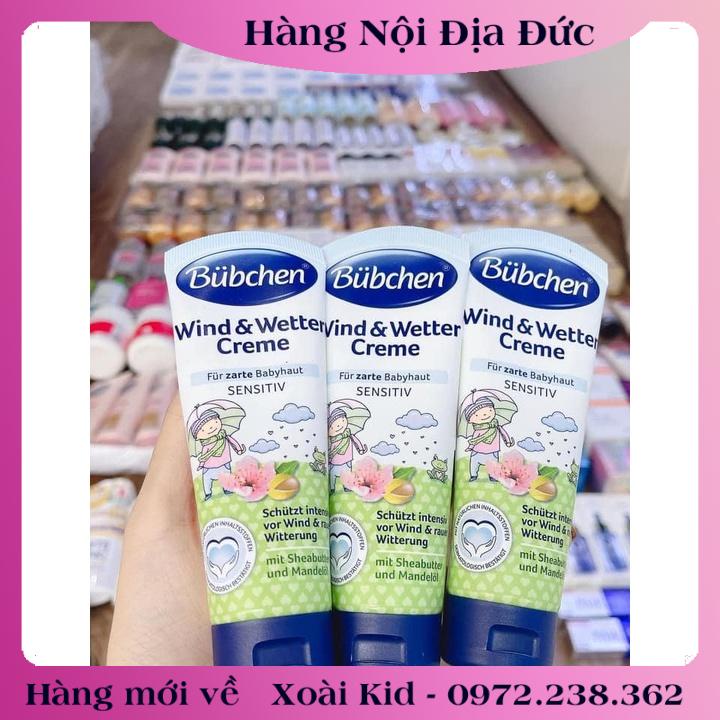 Kem dưỡng da chống nẻ dưỡng ẩm toàn thân buchen wind &amp; wetter Creme 75ml chính hãng đức dành cho trẻ em trẻ sơ sinh