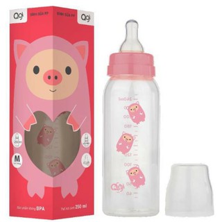 Bình sữa Agi cổ hẹp 250ml  Mít Sữa