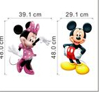 Miếng dán tường trang trí hình chuột Mickey và Minnie dễ thương