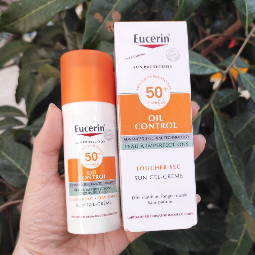 Kem chống nắng Eucerin Sun Gel-Creme Oil Control Dry Touch SPF 50+ 50ml