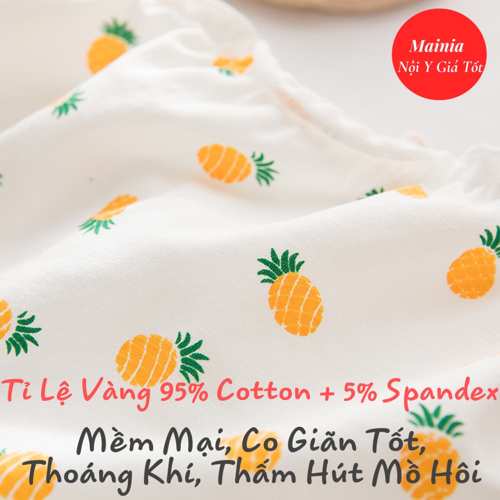 [Có Bigsize] Quần Lót Cotton Nữ Dễ Thương Hoạ Tiết Dâu Tây Đính Nơ Co Giãn Cao Cấp Loại 1 Mainia Shop