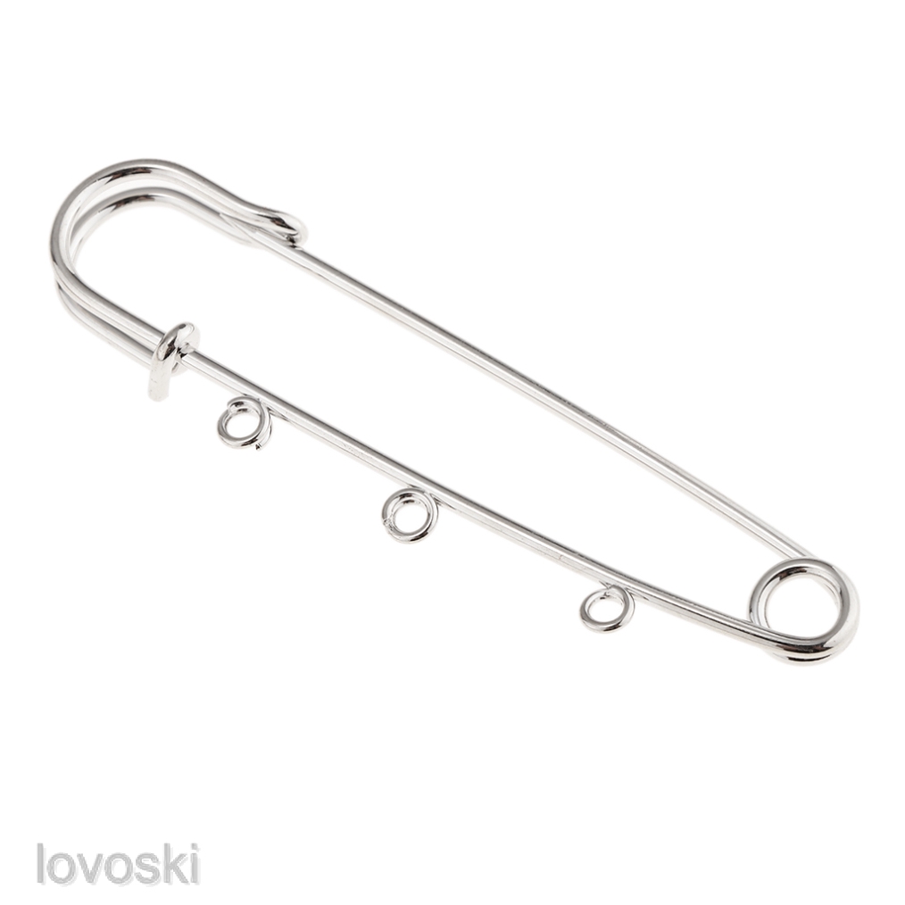 [Lovoski] Bộ 10 Ghim Cài Áo 3 Lỗ An Toàn Kích Thước 8x1.7cm