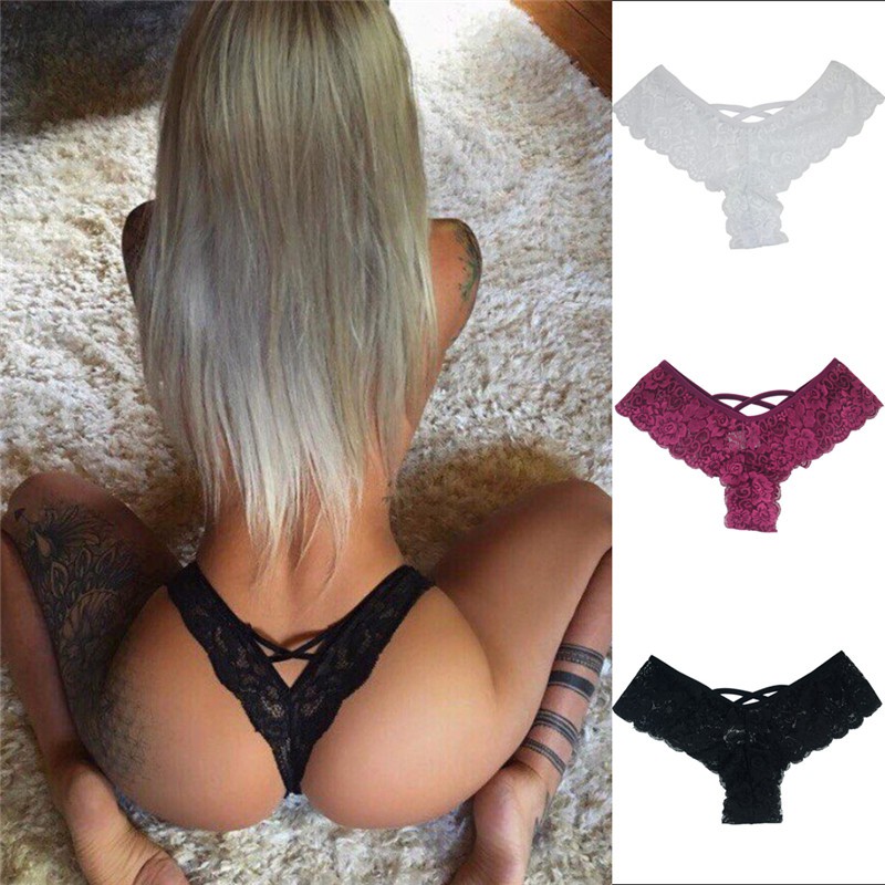 Quần Lót Lọt Khe Eo Thấp Phối Ren Hoa Quyến Rũ Cho Nữ