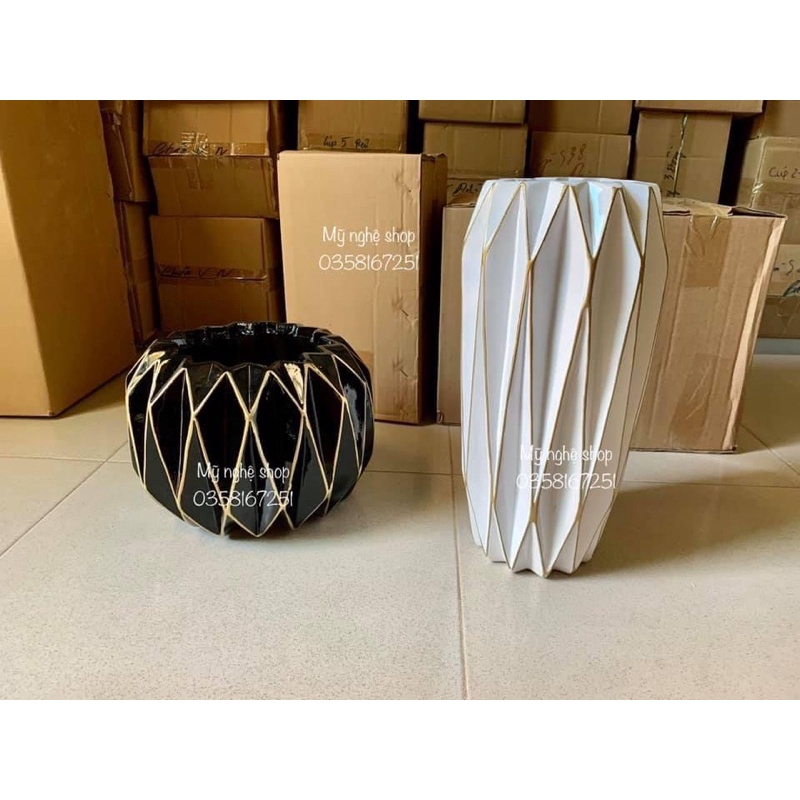 Bình hoa composite,Mỹ nghệ shop, decor, trang trí, quà tặng sinh nhật, tân gia, bình hoa giả, cao cấp mã bóng trám
