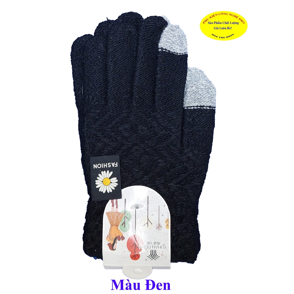 GĂNG TAY BAO TAY NỮ Loại cảm ứng Chất liệu len dày êm Gắn hoa FASHION Thương hiệu YUHAN FEILU Chống nắng, Bảo vệ da tay