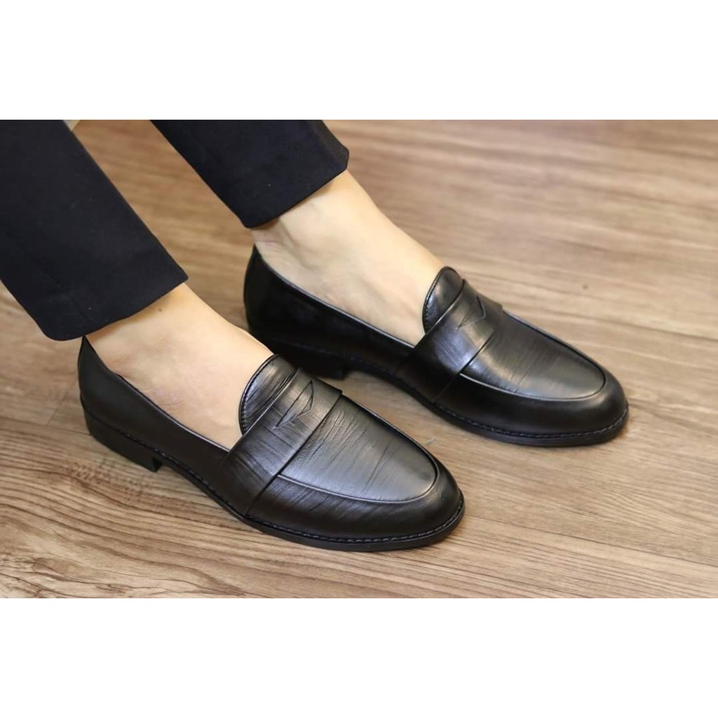 Ảnh thật có video, Giày tây nam da bò mặt cánh én, Giày da bò cao cấp, Bảo Hành 12 tháng