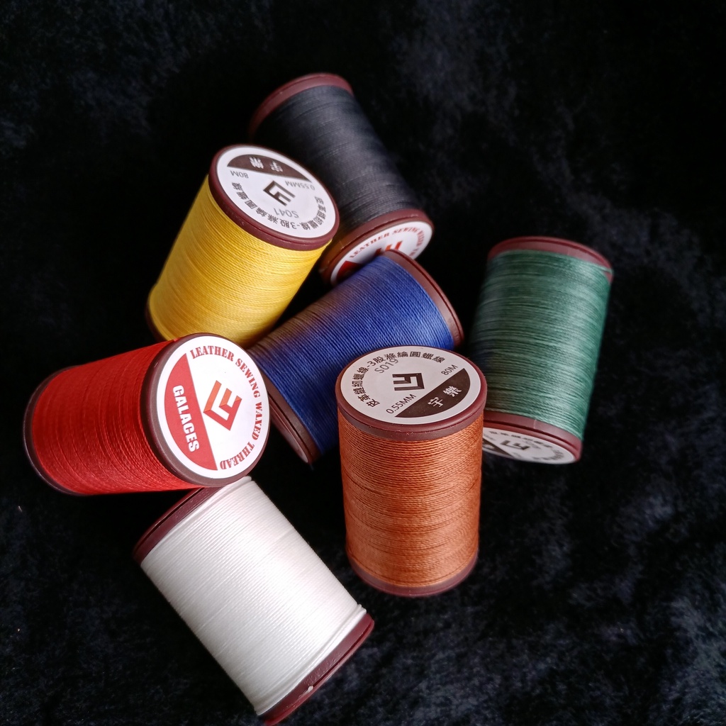 0.45mm Cuộn Chỉ Sáp Da Handmade Hình Tròn  3 Sợi Tùy Chọn