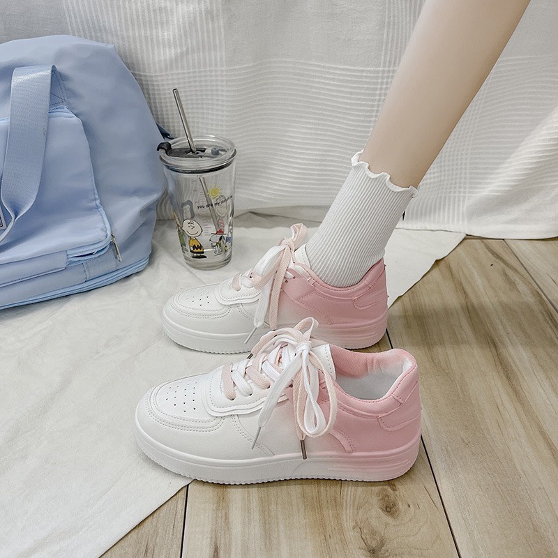 Giày bata Ulzzang Loang Màu đế cao siêu xinh, giày thể thao da lì học sinh giá rẻ Hàn Quốc FLOWER G13 - nguyentrang239