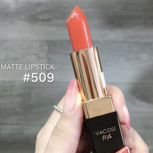 Son lì mịn môi VACOSI MATTE LIPSTICK che vân môi độ bám màu đến 12H