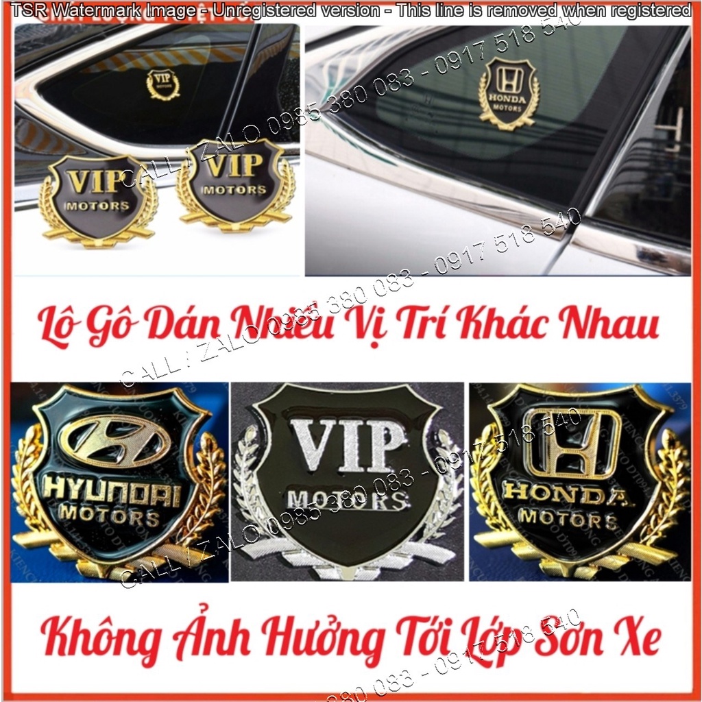 Logo Bông Lúa Theo Hãng Xe: Honda, Toyota, VIP, Mazda, Ford, Mercedes, Huyndai ... Thép Không Gỉ Mạ Màu