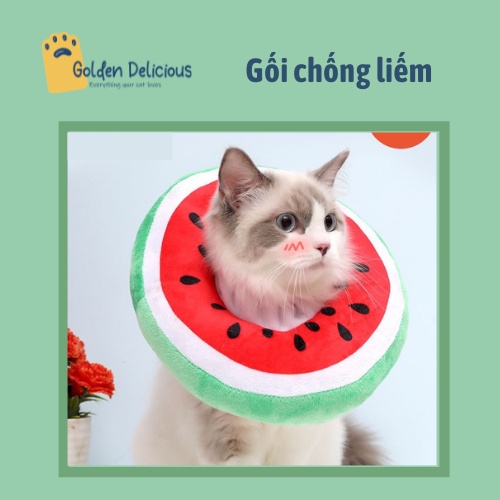 Gối Chống Liếm Hình Hoa Quả Dễ Thương Cho Chó Mèo - Thích Hợp Chó Mèo Dưới 4KG