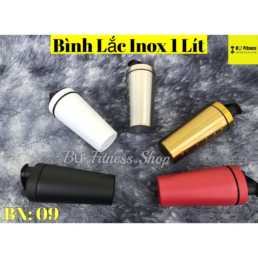 Bình Lắc Inox 304 Dung Tích 1 Lít Bền Bỉ, Không Rỉ Sét