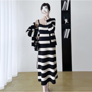 Đầm Bầu Công Sở Sang Chảnh Shopanhthu-MA1441 Váy bầu mùa thu đông thiết kế yếm rời có kèm áo