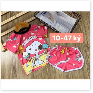 Bộ Đùi 3D Thun Lạnh loại 1 cho bé 10 ký đến 47 ký đồ bộ mặc nhà quần áo trẻ em