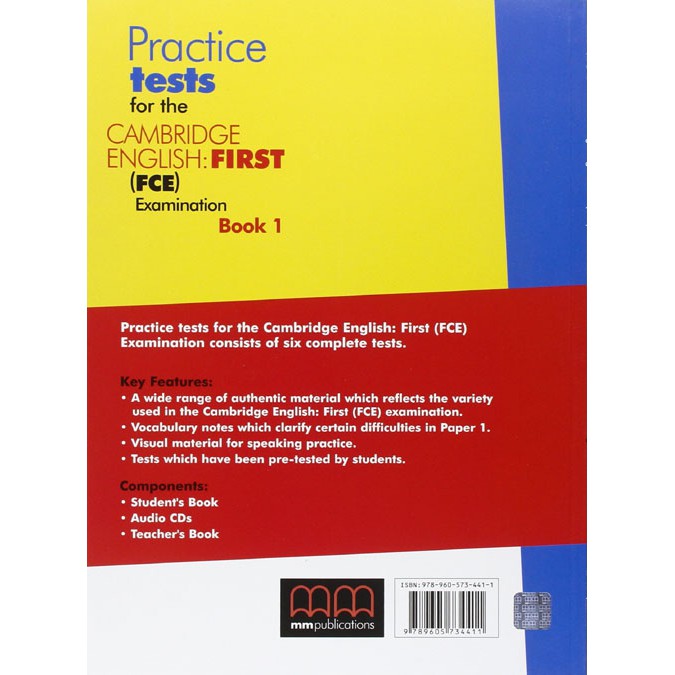 Sách luyện đề thi tiếng Anh MM Publications: Practice Tests for the Cambridge English: First (FCE) Examination, Book 1